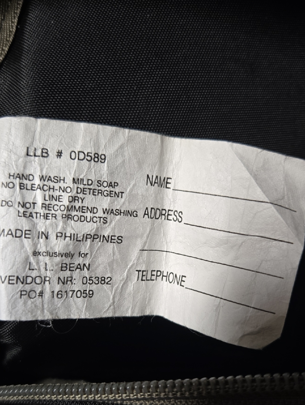 L.L. Bean Black Backpack with Gray Accent - Picture 7 of 9